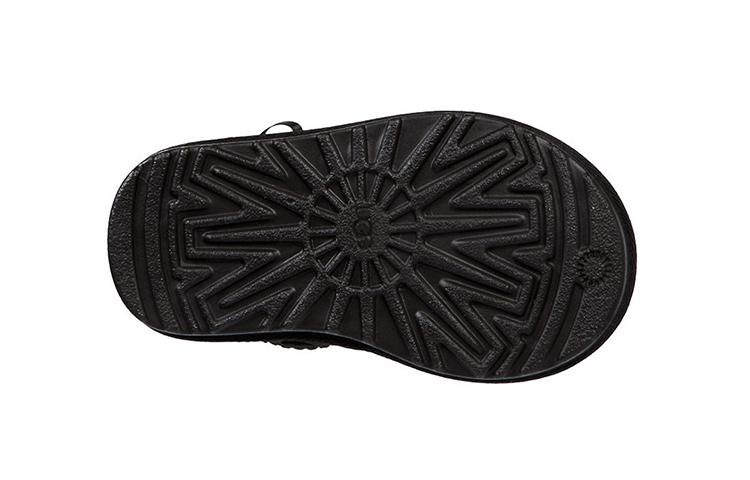 UGG Классические зимние ботинки для детей из спилка с подкладкой из флиса, Черные, Для детей от 3 до 7 лет 1118888T-BLK