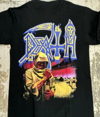 Черная Хлопковая Футболка Death Band Отправка из США Полный Размер S-5XL Унисекс