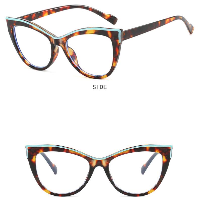 Женские очки Оправа «кошачий глаз» Очки с защитой от синего света Модные плоские очки Оптические очки TR90 Могут быть оснащены оправой для очков для близорукости