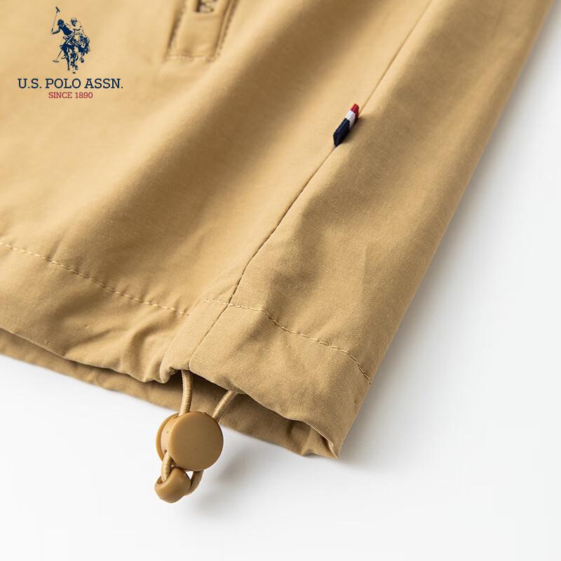 U.S. Polo Assn. Мужская повседневная ветрозащитная куртка со стойкой