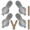 4Pcs Wall Mounted Curtain Holdbacks Zinc Alloy Metal Tiebacks for Living Room Bedroom Drapery Hooks Decorative Curtain Holders