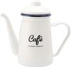 Toyo Enamel Lilly White Enamel Cafe Pot White D11 Size Approx. W21.5 H19.5 LW-206