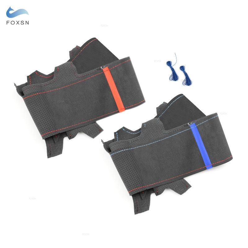 Автомобильный замшевый чехол на руль для BMW M Sport F10 F11 F12 F13 F20 F22 F30 F31 F32 F34 F36 F48 F39 F25 F26 F15