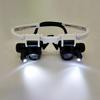 Head-mounted Magnifying Glasses Illuminating Microscope Headband Repair LED Lamp Light Magnifying Glass with 8x 15x 23x