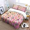 Cute Cartoon Cat Print Bedding Bedding Duvet Cover Set Duvet Cover Pillowcases (1 * Duvet Cover 2 * Pillowcases, without duvet insert)