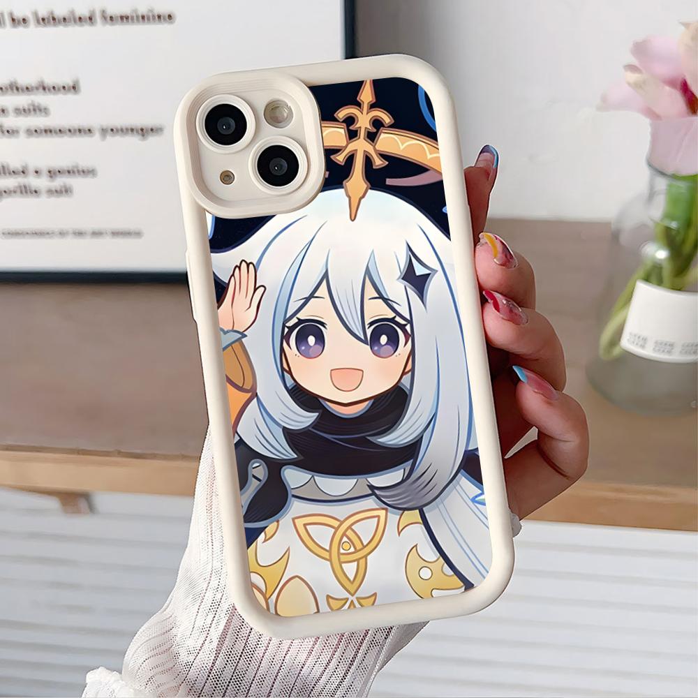 Чехол для мобильного телефона GI Paimon, утолщенный ТПУ, для iPhone 17 16 15 14 13 12 11 Air Pro Max Plus, цветной