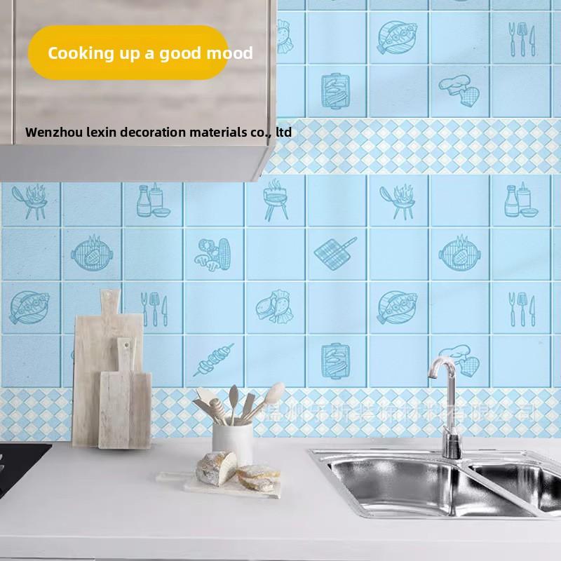 Kitchen Sticker Oil-proof Stove Countertop Wallpaper Self-adhesive Household Thickened Dirt-resistant Waterproof Wall Sticker