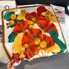 Luxury Floral Print Silk Square Scarf Women Soft Satin Kerchief Hairband Neckerchief Head Hijab Lady Headband Foulard Bag Ribbon