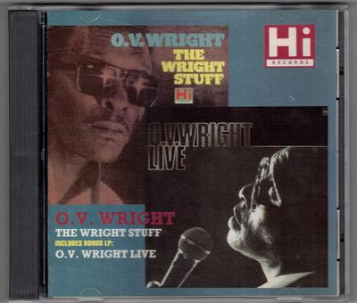 CD О.В.. WRIGHT   Wright Stuff  Live HIUKCD103 Hi Records 1990 UK SoulFunk Б/У