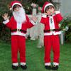 Рождественский детский комплект, красная новая одежда для выступлений для мальчиков и девочек, детская фотография, одежда Санта-Клауса