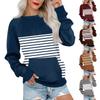 Womens Long Sleeve Sweatshirt Casual Round Neck Cute Pullover Tops Printing Lightweight Sweatshirt With Pocket