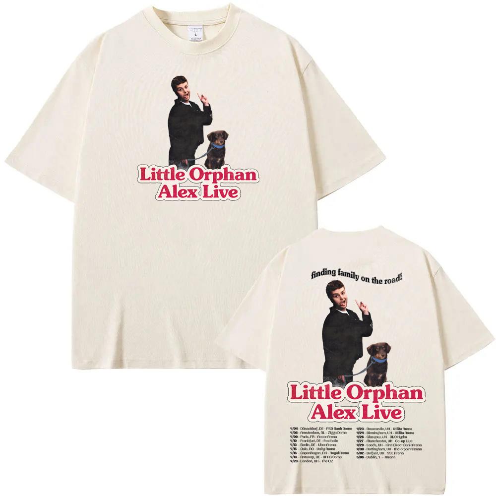 Футболка Alex Warren - 2026 European Arena Tour, летняя, в корейском стиле, высокого качества, винтажная, 100% хлопок, удобная.