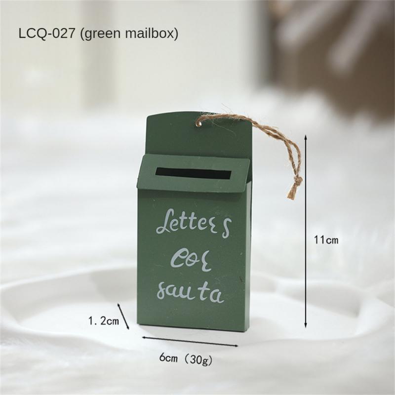 Ретро почтовый ящик 3 цвета красивые рождественские узоры широко используемые легкие очаровательные дизайнерские подвески металлический рождественский почтовый ящик