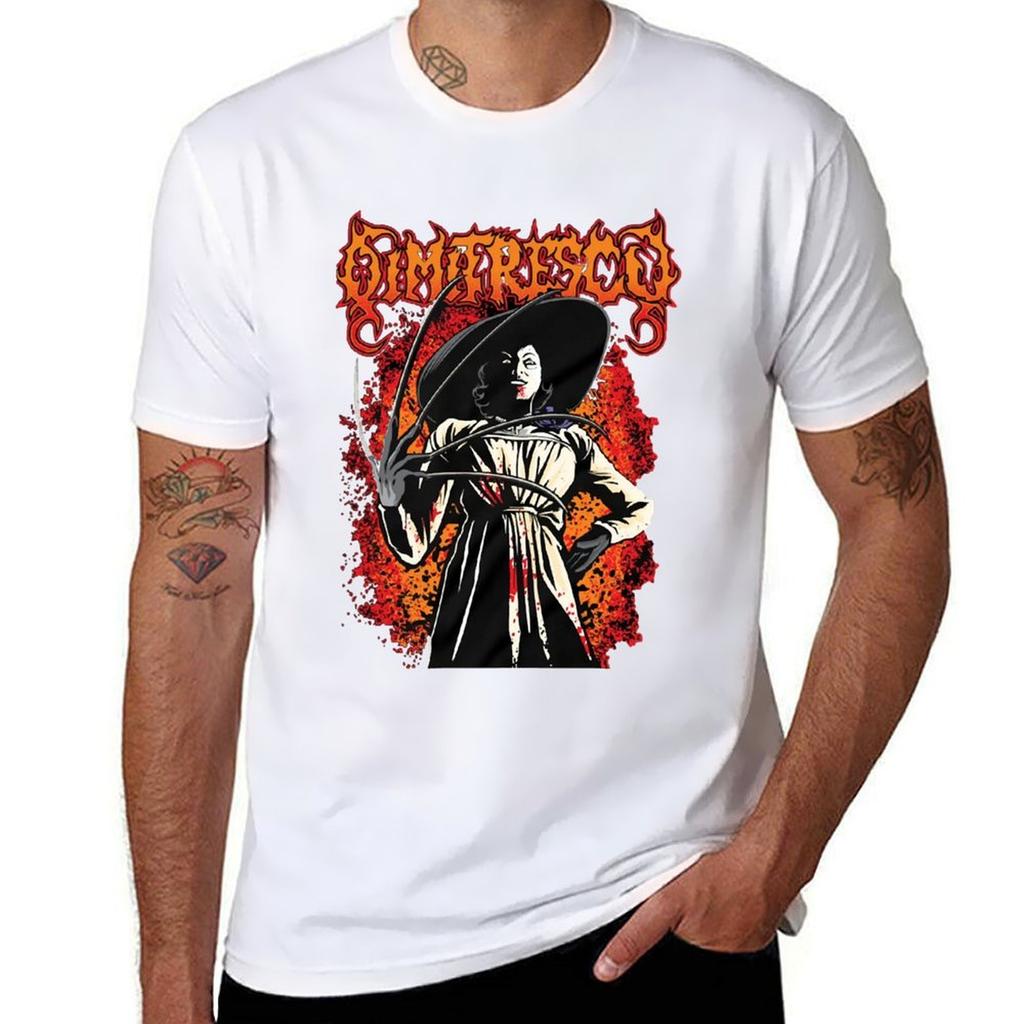Day Gift Dimitrescu Design Gift For Halloween Tshirt Basic Solid Tee For Daily Use