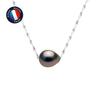 Necklace - - Tahitian Cultured Pearl A+ - 9 Cts White Gold - 8-9 Mm - 42 Cm