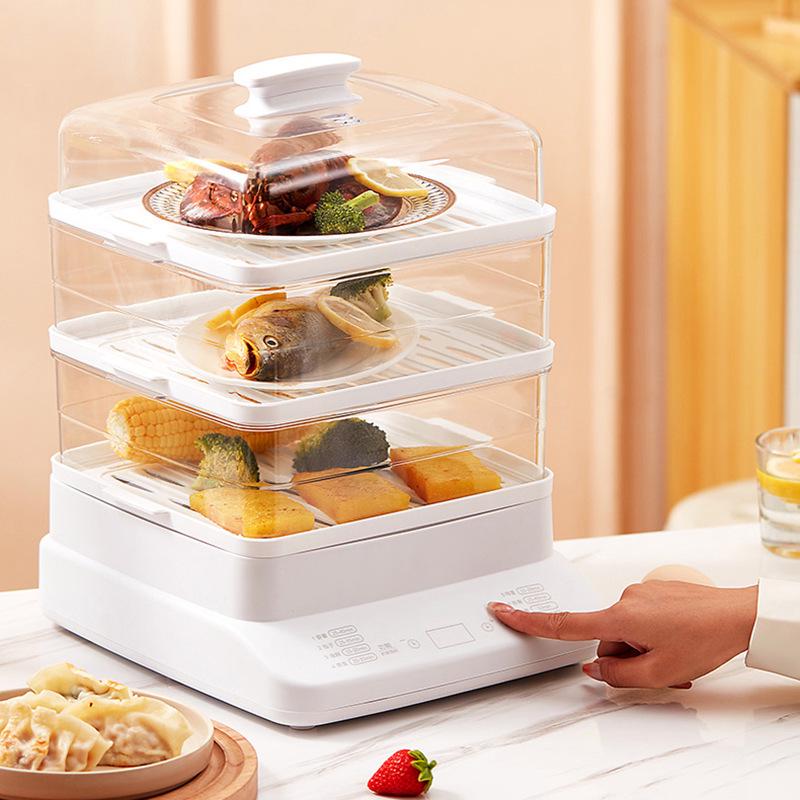 Электрическая пароварка и горячий горшок с двойным напряжением, объем 10,5 л, двухслойный изолированный кухонный горшок.