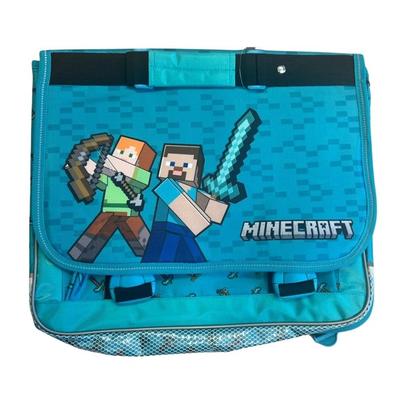 Ранец Minecraft - 37 см - Синий - 2 отделения - Мягкие плечевые лямки