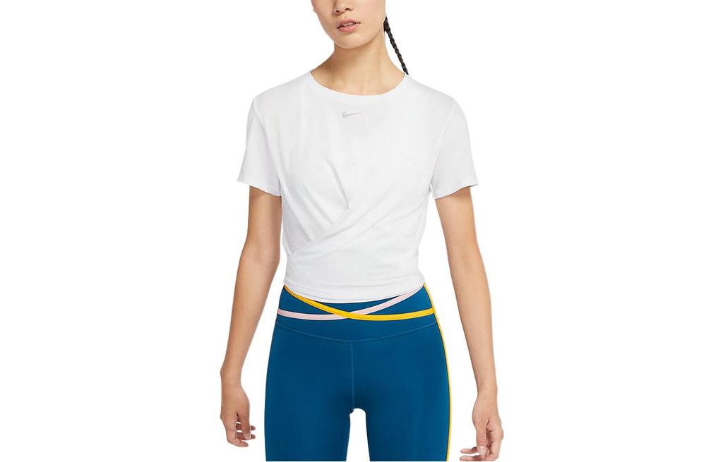 Nike Женская белая футболка с втачным рукавом Dri Fit DD4922-100