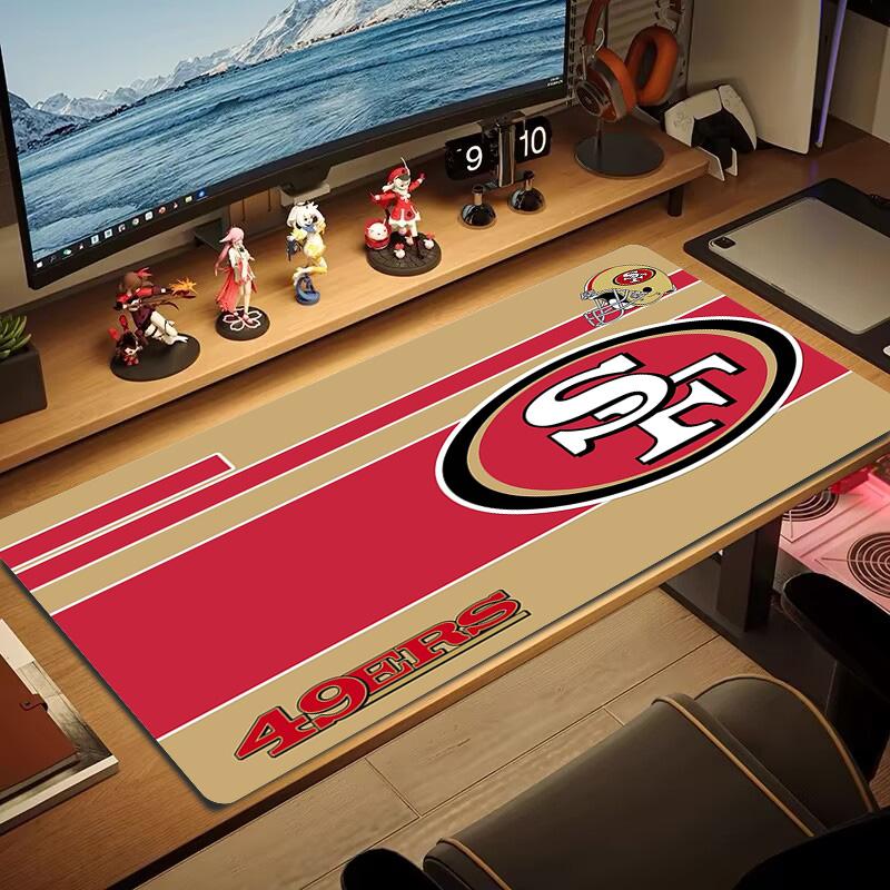 SF 49ers Color Mouse Pad Large Gaming Table Cushion Non-slip Laptop Tablet Big Mousepad XXL Mat Mini PC Playmat With Lock edge