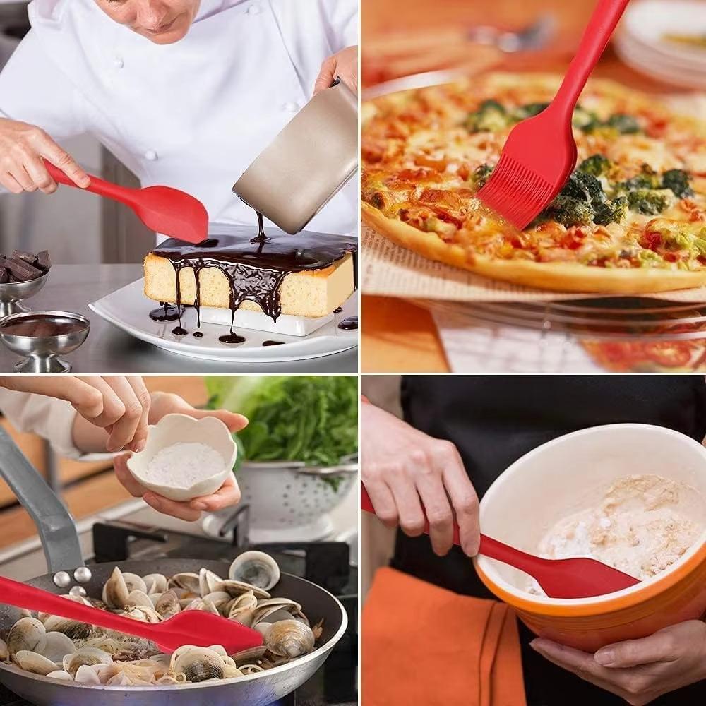 6 шт./комплект Термостойкий набор силиконовых лопаток Пищевого качества Масленка Скребок для крема Кондитерские изделия