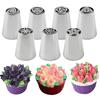 7/11Pcs/Set  Tulip Icing Piping Nozzles Stainless Steel Flower Cream Pastry Tips Nozzles Cake Decorating Tools