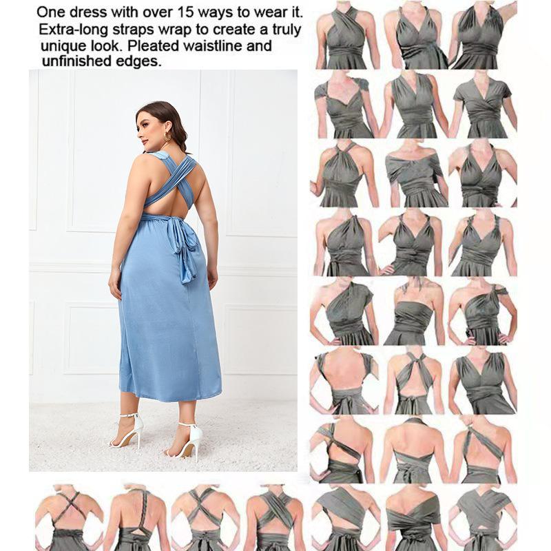 Летнее женское платье больших размеров без рукавов нерегулярные платья Длинные женские сексуальные платья с открытой спиной и крестом на бретельках