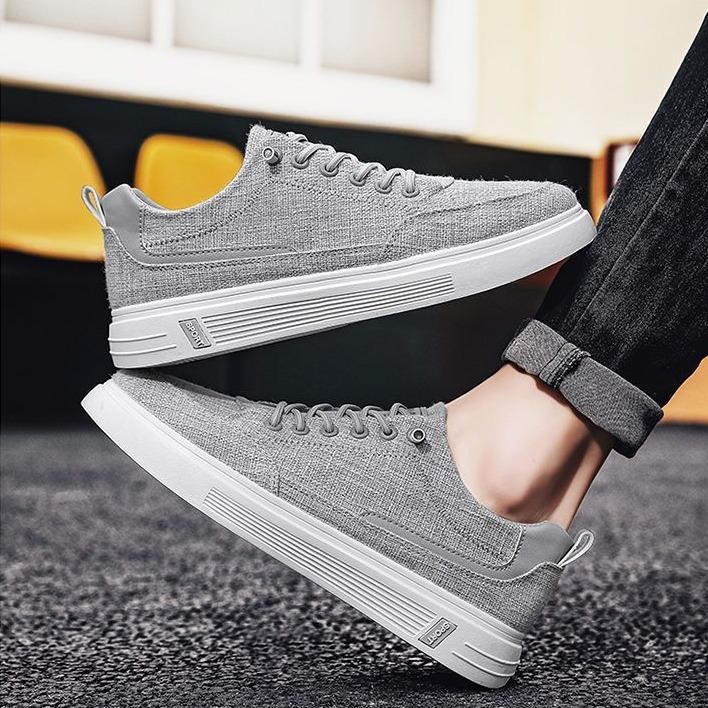 Summer Work Versatile Wear-resistant Board Shoes Popular Men's Casual Sports Cloth Shoes New Lightweight Breathable Canvas Men's Shoes