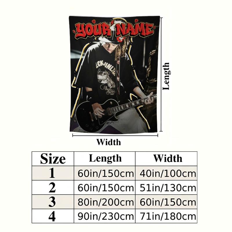 Custom Name Tom Kaulitz Wall Tapestry Aesthetic Wall Hanging Printed Fabric Blanket Decorative Tapestries for Bedroom Living Room Home Decor