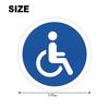 2PCS 3.94 Inch Reflective Handicap Parking Signs, Square