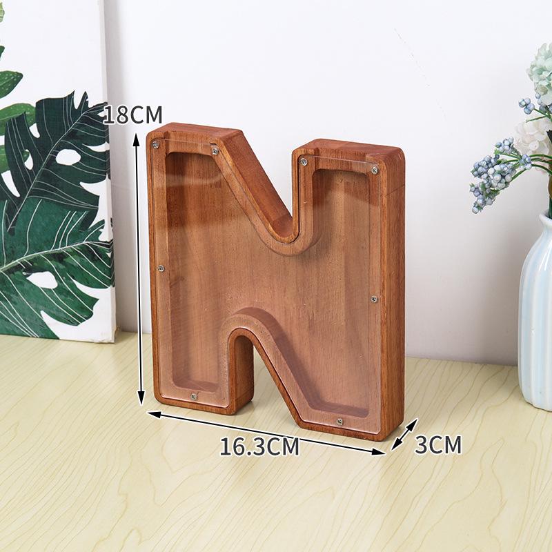 Деревянная и акриловая копилка для детей с алфавитом - прозрачный дизайн животных