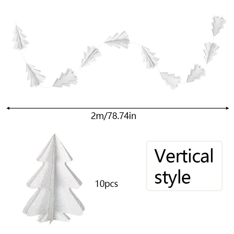 Зеленый цветочный венок в форме дерева Рождественская бумажная гирлянда Подвесная бумажная веревка Подвеска на рождественскую елку
