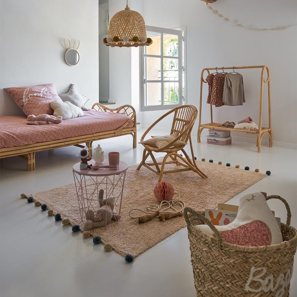 Leo RATTAN CHILDREN' ARMCHAIR, natural rounded seat