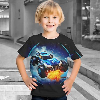 2025 Новые ретро-автомобили 3D-принт футболки для мальчиков детские футболки для мальчиков с коротким рукавом футболка одежда для мальчиков лето