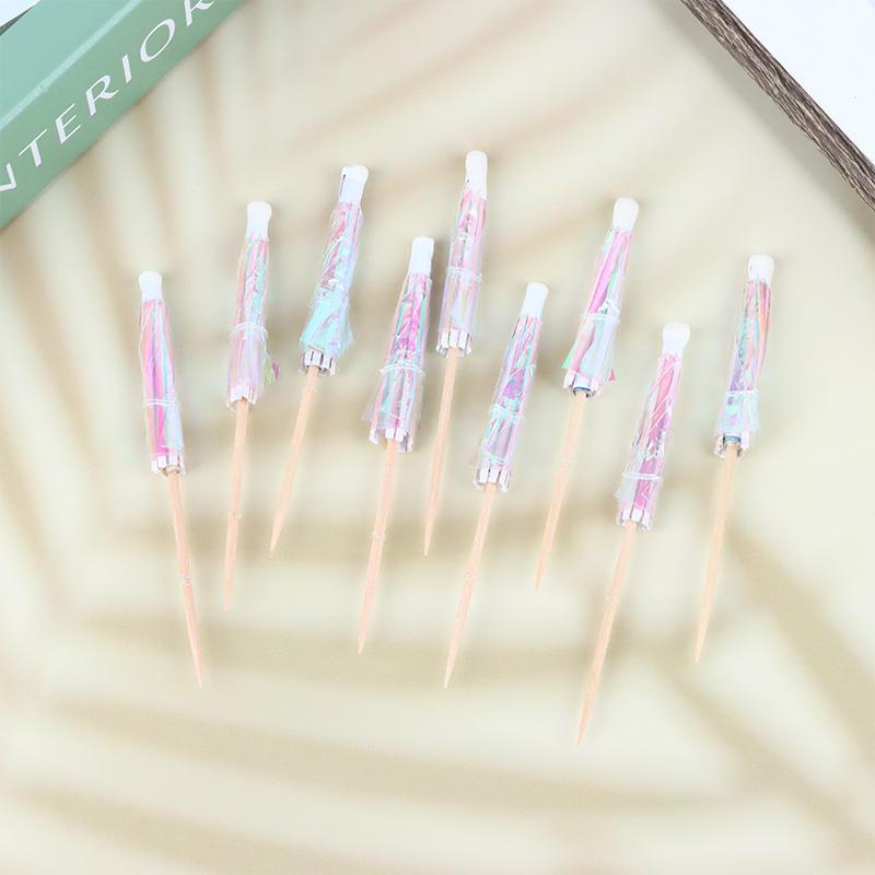 10 шт. зубочисток, зонтики для коктейлей, палочки для напитков, палочки для декора вечеринок