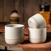 3pcsc Vintage Coffee Mug Ceramics Tea Cup Cafes Drinkware Stoneware Espresso for Home Restaurants Hotels