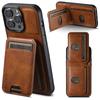 Leather Phone Case with Card Slot & Stand for iPhone 16 Plus, Apple 14, Samsung S25 Ultra, and Google 9 Pro