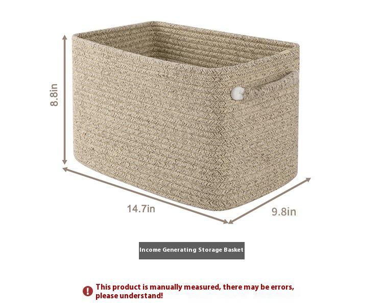 Очень большая плетёная хлопковая корзина для хранения - Складная корзина для белья для ежедневного использования