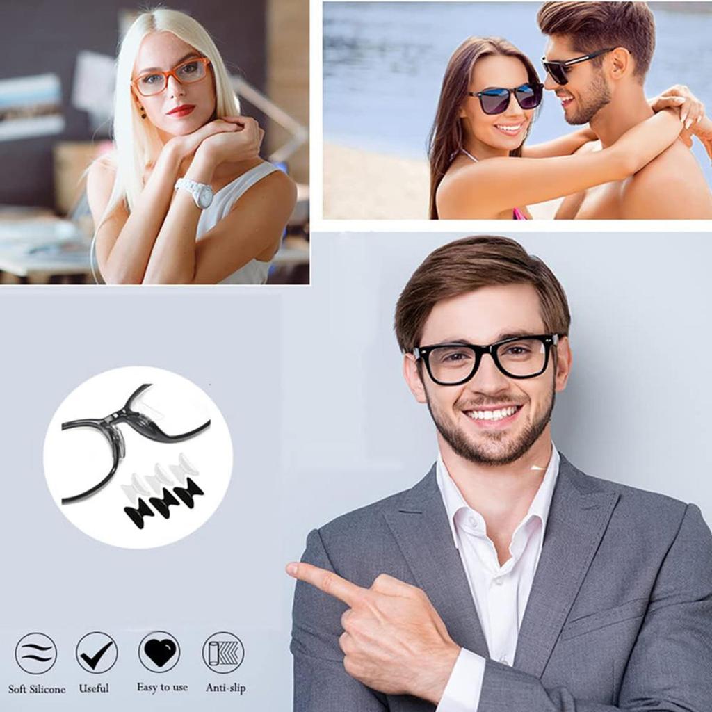 5 пар очков, носовые упоры, клейкие силиконовые носовые упоры, нескользящие прозрачные тонкие носоупоры для очков, очков для зрения, солнцезащитных очков