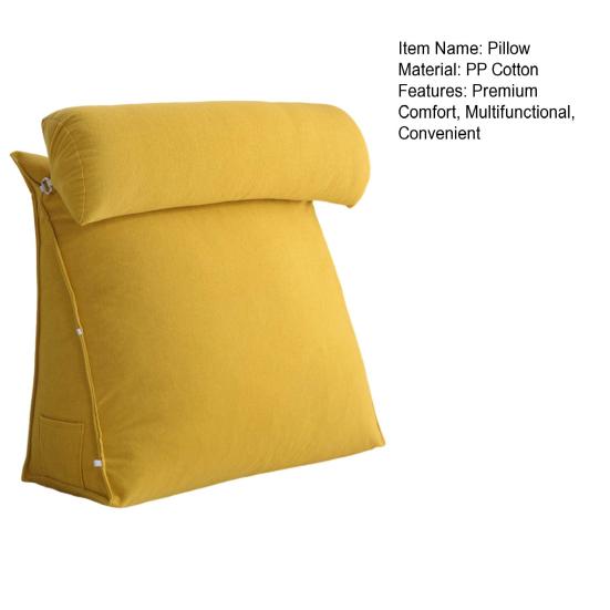 Wedge Pillow Supportive Headboard Pillow with Neck Cushion Back Leg And Knee Support Cushion for Sleeping Reading Acid Reflux