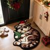 Cat Dog Decor Christmas Doormat Irregular Shape Door Mat Christmas Welcome Mat  Holiday Home Decor