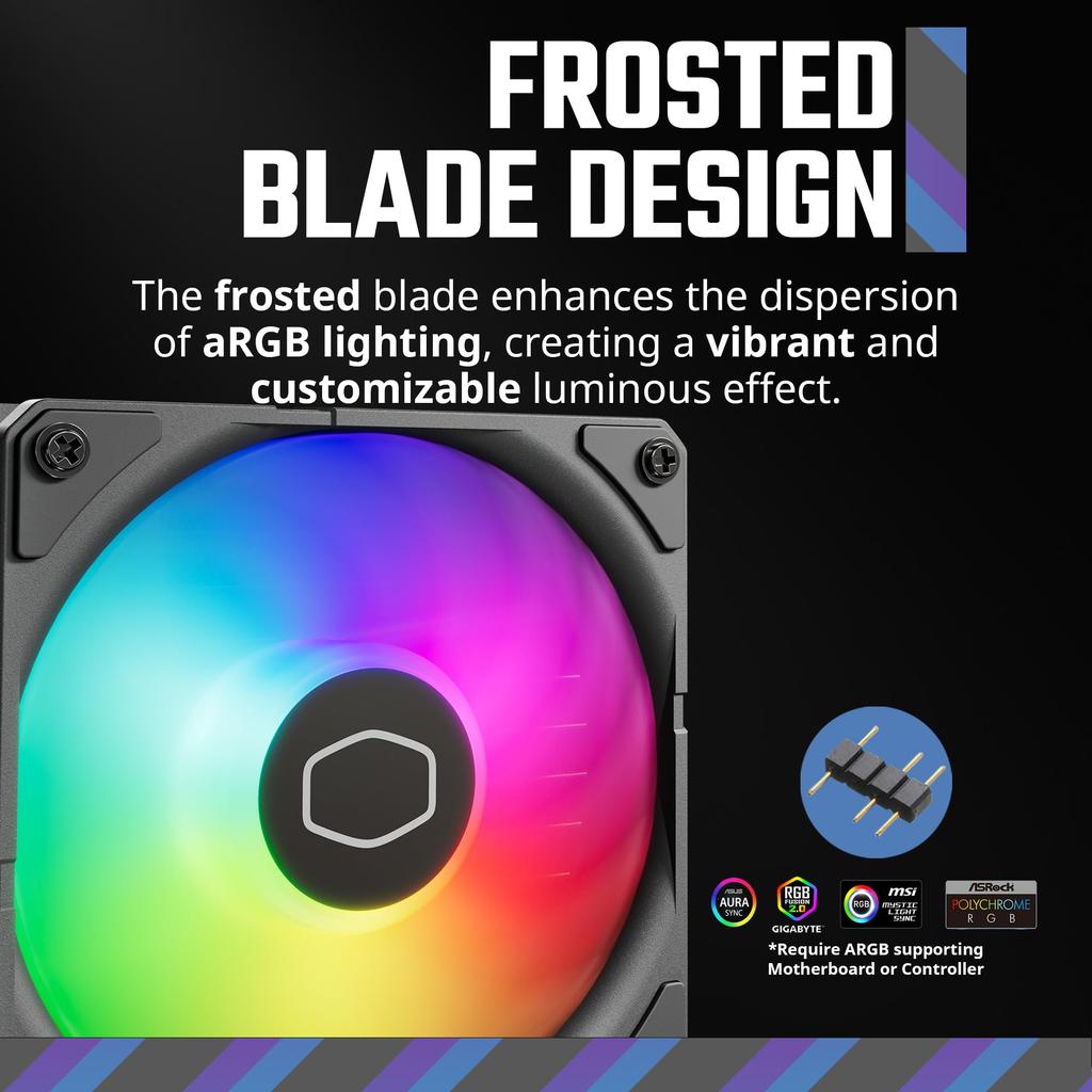 Cooler Master MasterLiquid 240L Core 240mm Closed Loop AIO Liquid Cooler ARGB Sync Gen S Cold Plate Pump 120mm PWM CryoFuze AMD Ryzen Intel Black