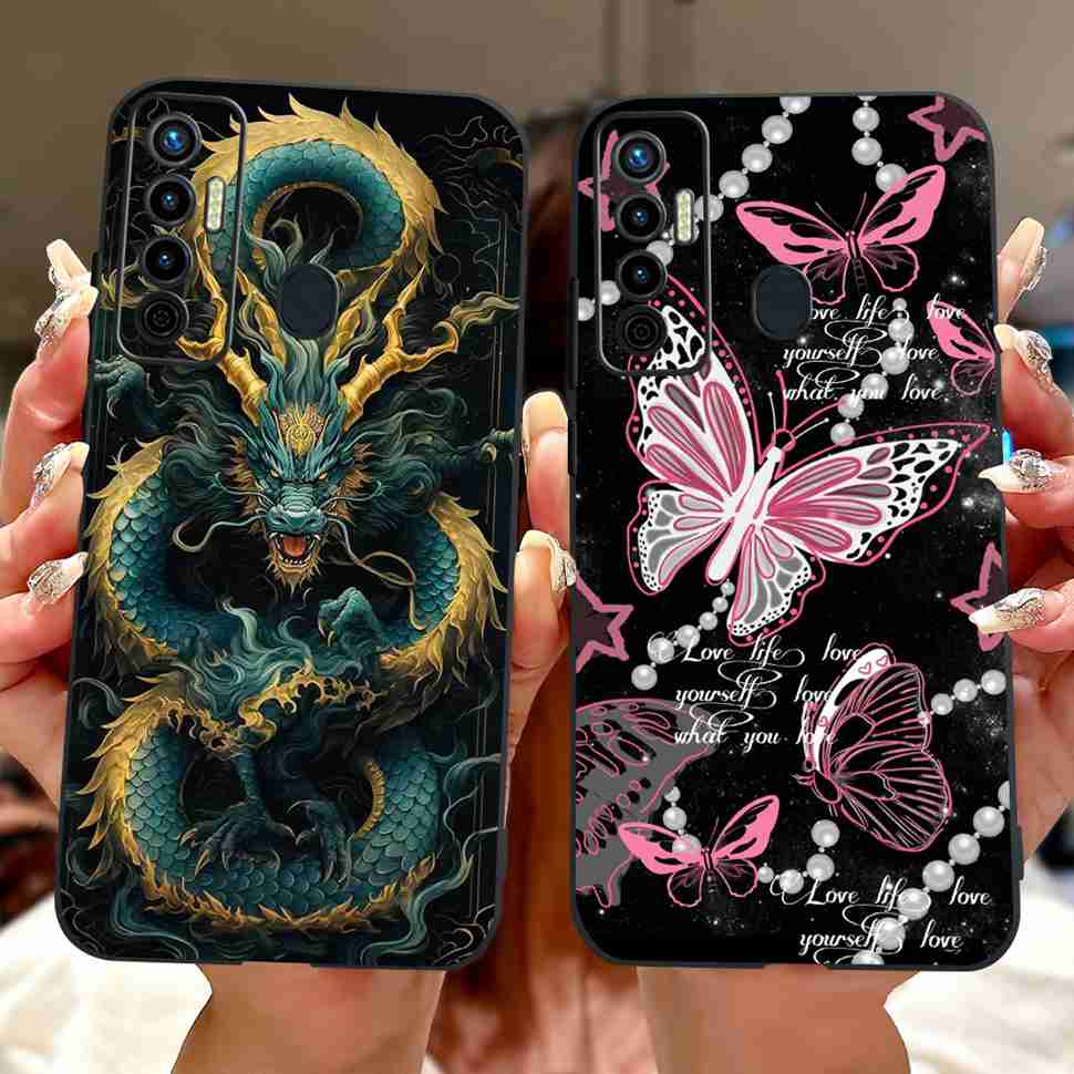 Cute Cat Cover For Tecno Camon 17 Case CG6 CG6j Silicone Soft Protection Shell For Tecno Camon 17 Camon17 Back Cover Casing 6.6"