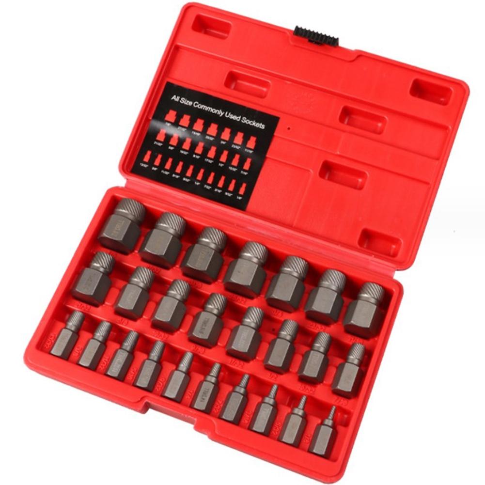 Hex Screw Extractor Set Rounded Bolt Extractor Bolt Remover Easy Storage