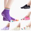 Yoga Socks Non-slip Pilates Barre Grip Socks Toe Cotton Finger Gym Sport Exercise