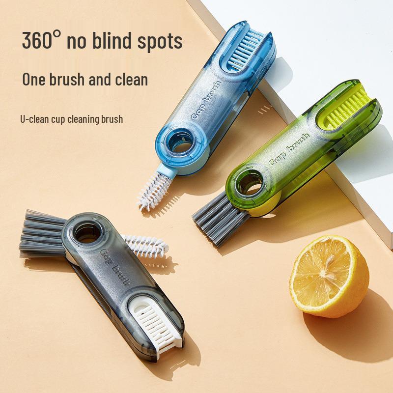 3-in-1 Cup & Bottle Cleaning Brush Set: Ideal for Thermoses, Mugs, Lids & Grooves