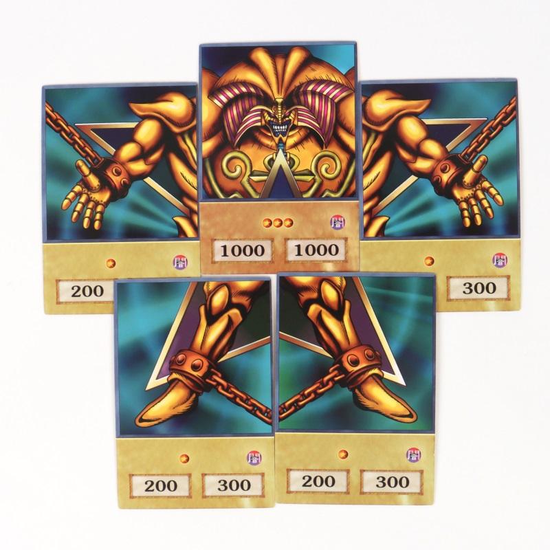 100pcs Yu-Gi-Oh Anime Style Cards Blue Eyes Dark Magician Exodia Obelisk Slifer Ra Yugioh DM Classic Proxy DIY Card Kids Gift