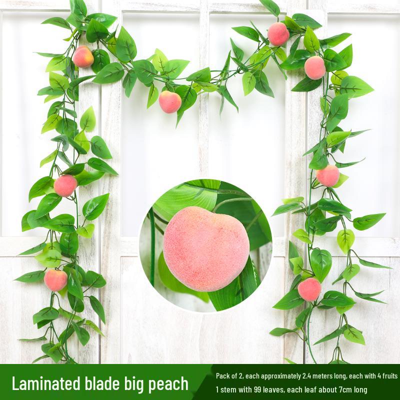 Artificial Grape Leaves and Flower Vine Ceiling Decoration