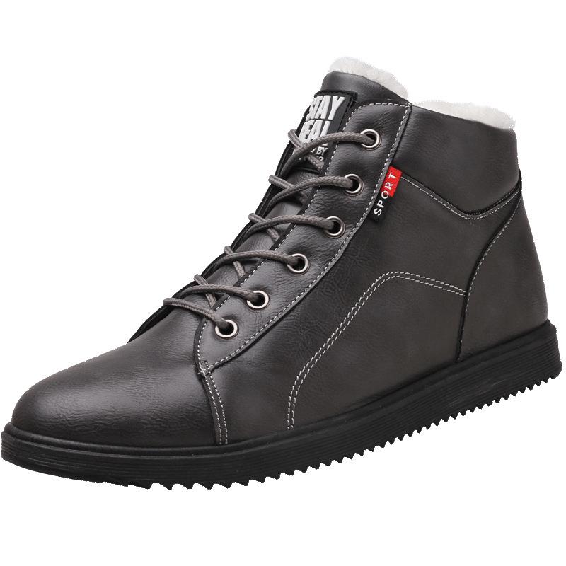 Fashion Winter Snow Boots Super Warm Size 35~48 Genuine Natural Leather Handmade Men Winter Shoes  jki9