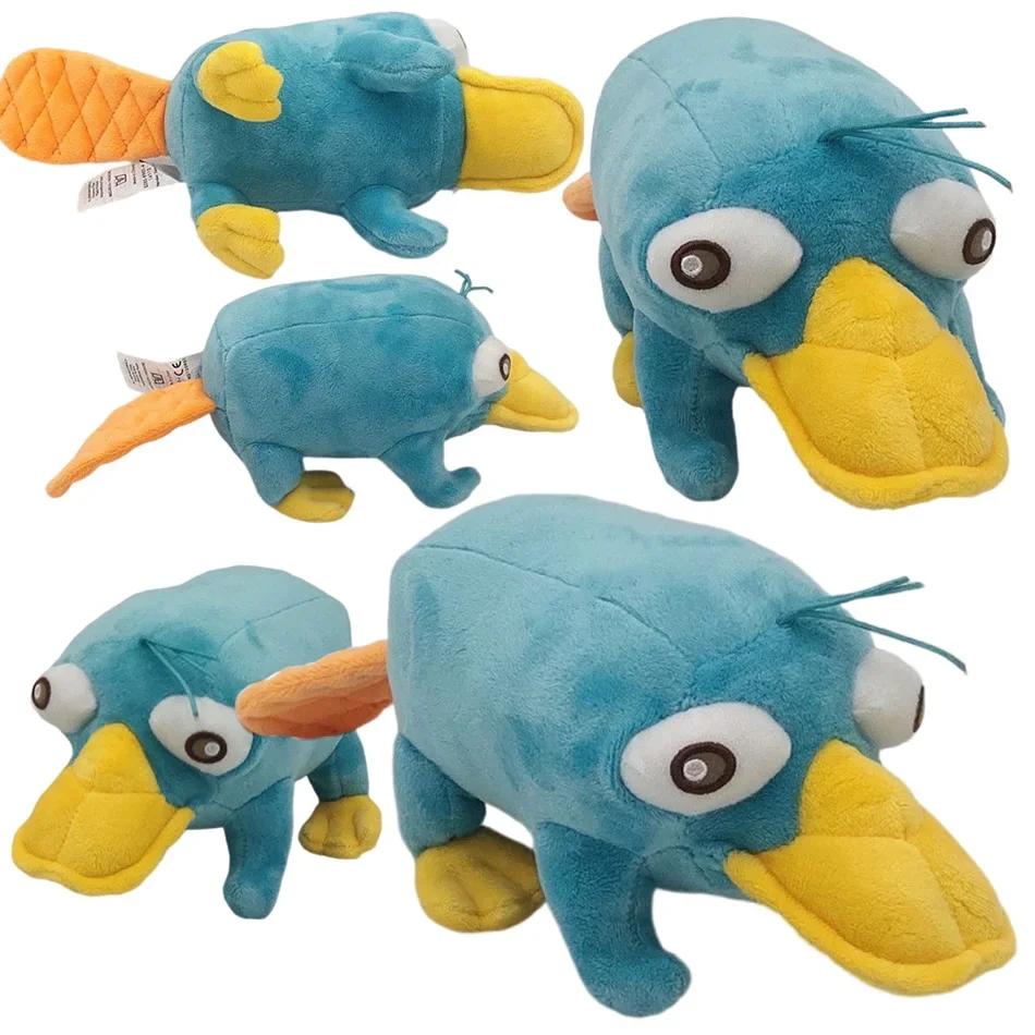 25CM New Simulated Blue Perry The Platypus Plush Toys Anime Stuffed Animals Duck Dolls Boys Girls Christmas Birthday Gifts.