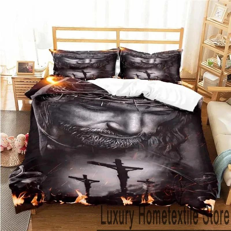 3D-принт Священное Сердце Иисуса Христа Комплект постельного белья Двуспальный Твин King Пододеяльник Одеяло Наволочка Для Мальчиков Девочек Взрослых Спальня